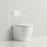 Geberit Sigma8 Inwall Concealed Cistern and Tornado Rimless Wall Faced Toilet Pan with Push Button SET 400x570x360mm