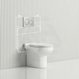 RAK Junior Wall Faced Toilet Pan Gloss White with Geberit Frameless Inwall Concealed Cistern Sigma8 Push Button Available