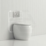RAK CLOUD Rimless Wall Faced Toilet Pan Variant Colour with Geberit Frameless Inwall Concealed Cistern Sigma8 Push Button Available