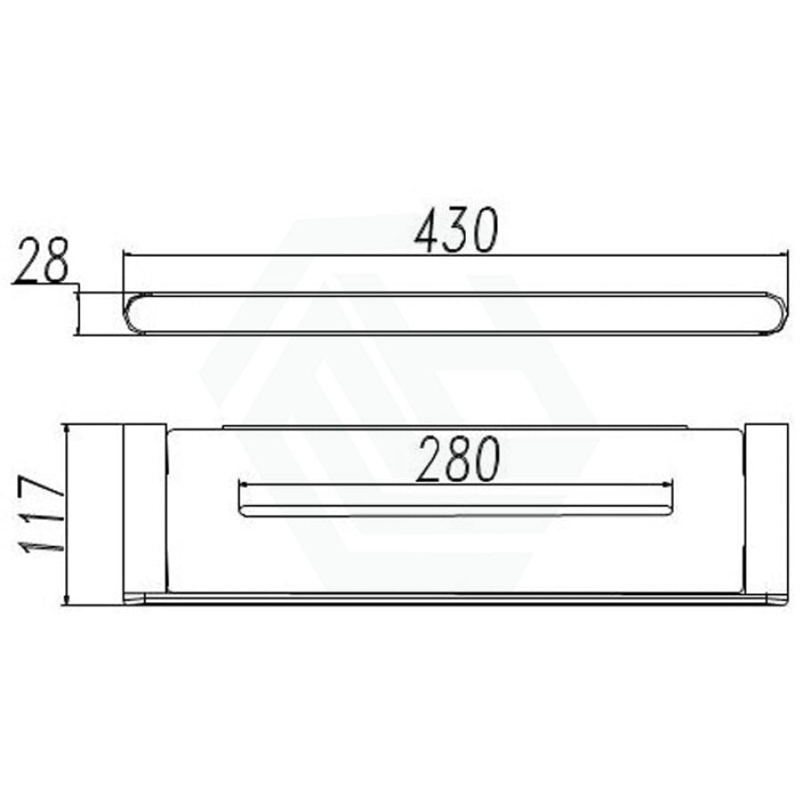 Single Metal Shelf Storage Wall Mounted Chrome