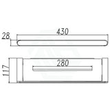 Single Metal Shelf Storage Wall Mounted Chrome