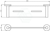 Single Metal Shelf With Round Bracket Wall Mounted Matt Black