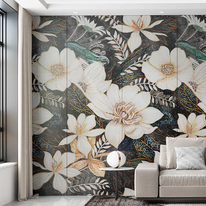 Artisan Slab Bloom White Face A/B Mosaic Finish Matt 800x2600mm Tile