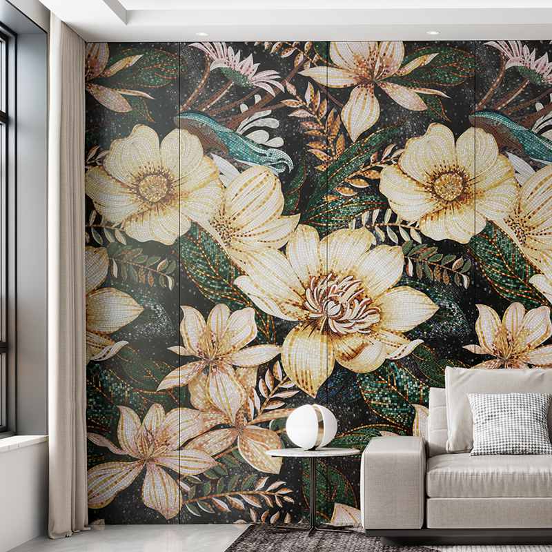 Artisan Slab Bloom Gold Face A/B Mosaic Finish Matt 800x2600mm Tile