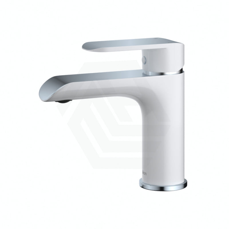 Solid Brass White & Chrome Basin Mixer Tap For Vanity And Sink Multi-Colour Short Mixers