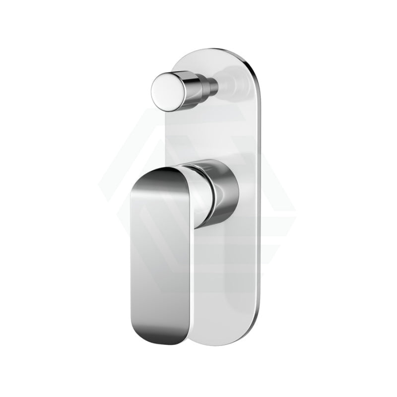 Solid Brass White & Chrome Bath/Shower Wall Mixer With Diverter Multi - Colour Mixers With