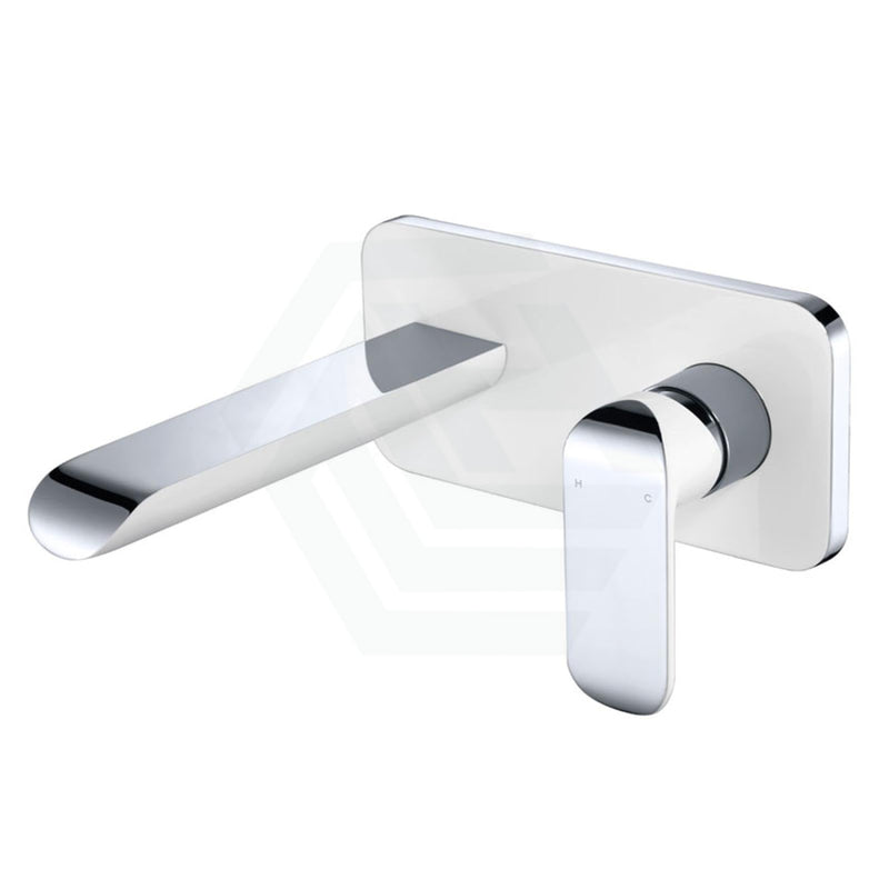 Wall Mixer With Spout Solid Brass White Chrome