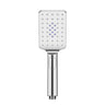 Square 3 Functions Chrome Rainfall Hand Held Shower Head Only Handheld Showers