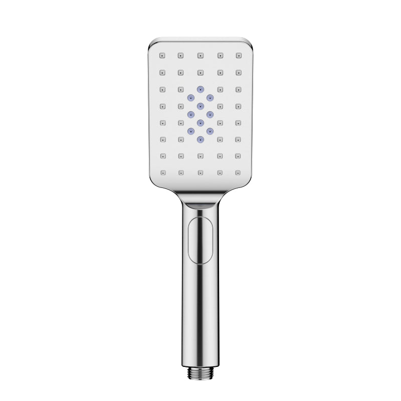 Square 3 Functions Chrome Rainfall Hand Held Shower Head Only Handheld Showers