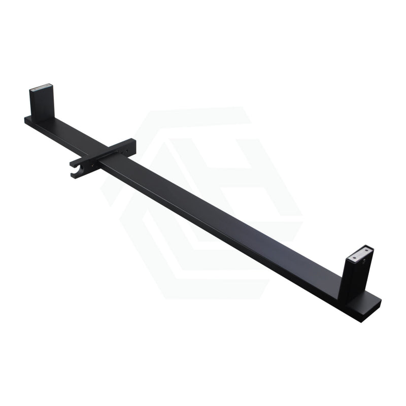 Square Black Sliding Shower Rail With Wall Connector & Water Hose Only