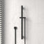 Square Black Wall Mounted Sliding Rail With Water Hose & Connector Only Shower