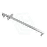 Square Chrome Shower Rail With Handheld Set Wall Mounted