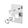 Square Chrome Shower Wall Mixer Diverter Kit Only Tap Accessories