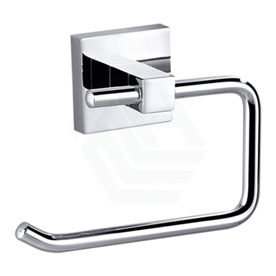 Square Chrome Toilet Paper Roll Holder Brass