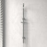 Square Chrome Top Water Inlet Twin Shower Rail Rails