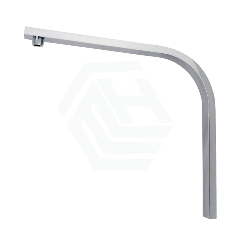 Square Chrome Top Water Inlet Twin Shower Rail
