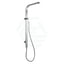 Square Chrome Wide Twin Shower Rail With Diverter Top Water Inlet