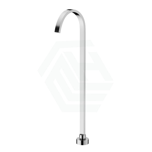 Square Floor Mounted Bath Mixer Stainless Steel Chrome Mixers
