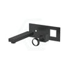 Square Matt Black Basin/Bath Wall Mixer With Spout Kit Only Tap Accessories
