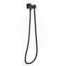 Square Matt Black Shower Holder Wall Connector & Hose Only Bathroom Products