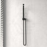 Square Matt Black Top Water Inlet Twin Shower Rail With Built - In Diverter Rails