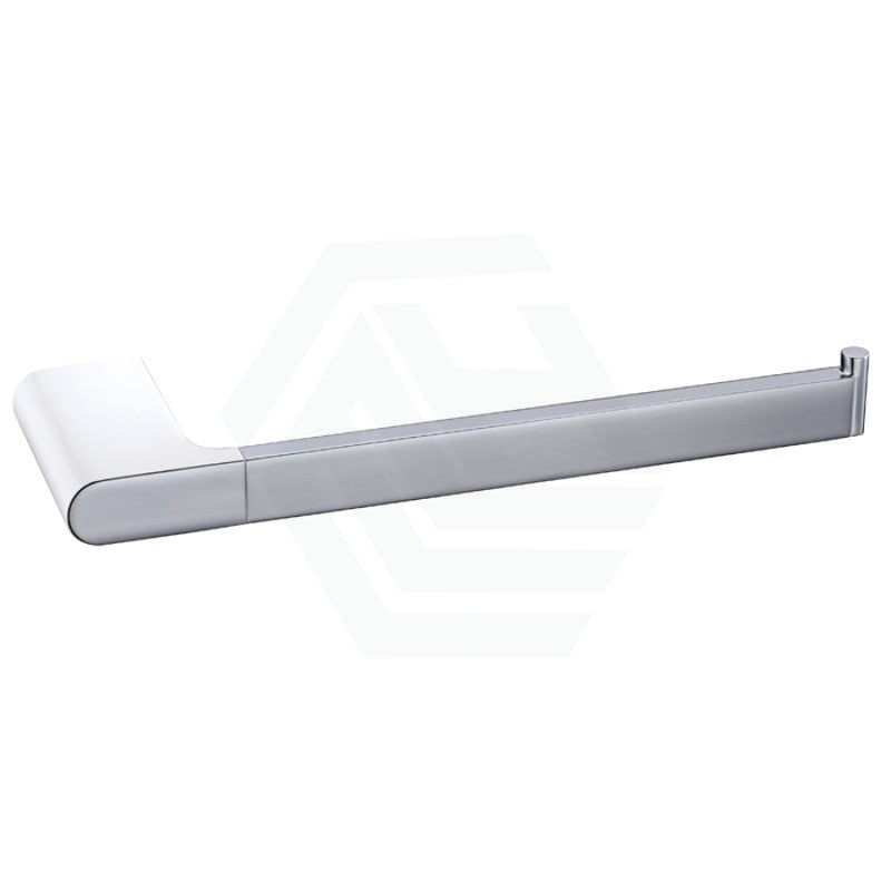 Square Towel Holder White And Chrome Bathroom Products