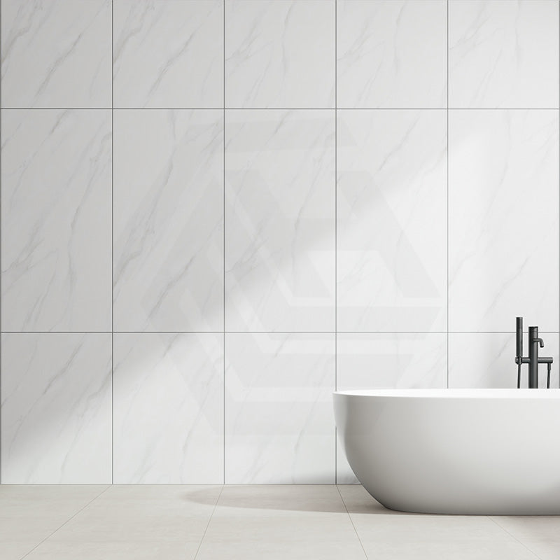 Calacatta Light Marble Look Satin Matt Tile 600x1200mm
