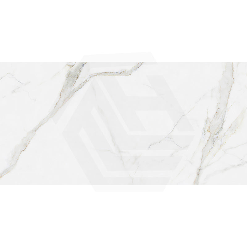 Calacatta Gold Marble Look White Satin Matt 600/1200mm Tile