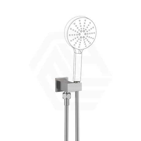Norico Esperia Modern Square Brass Shower Holder Wall Connector & Hose Set Available In Colors
