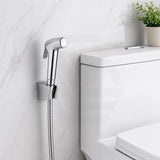 Round Toilet Bidet Spray Kit with 1.2m Stainless Steel Water Hose Chrome/Matt Black