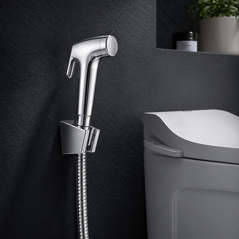 Round Toilet Bidet Spray Kit with 1.2m Stainless Steel Water Hose Chrome/Matt Black