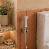 Square Brass Toilet Bidet Spray Kit with 1.2m PVC Hose Chrome/Matt Black