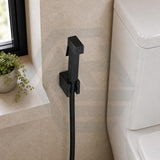 Square Brass Toilet Bidet Spray Kit with 1.2m PVC Hose Chrome/Matt Black