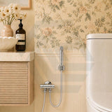 Round Brass Toilet Bidet Spray Kit with 1.2m PVC Water Hose Chrome/Matt Black
