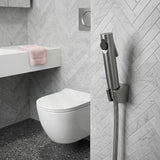 Bathroom Toilet Bidet Spray Kit 1.2m Stainless Steel Water Hose - Variant Colour Available
