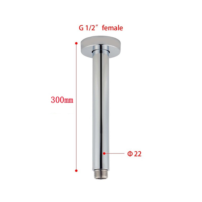 Round Ceiling Shower Arm Chrome