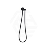 Macho Round Shower Holder Wall Connector & Hose Only Chrome/Matt Black