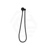 Macho Round Shower Holder Wall Connector & Hose Only Chrome/Matt Black
