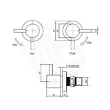 Suprema XpressFit Satin 1/4 Turn Round Wall Top Assemblies Stainless Steel