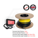 ThermoGroup Thermowire/Thermoscreed Undertile/In Screed Heating Kit with White/Black Dual Thermostat