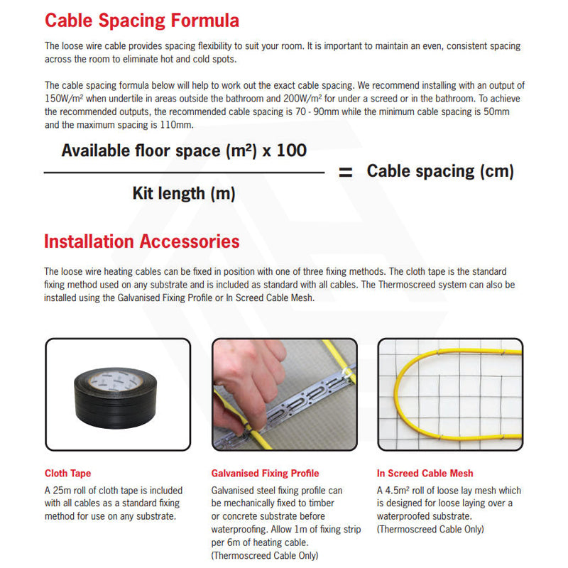 ThermoGroup Thermowire/Thermoscreed Undertile/In Screed Heating Kit with WiFi Thermostat