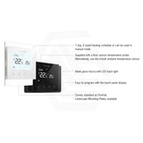ThermoGroup Thermonet 150-200W/m² Undertile/In Screed Floor Heating Kit with White/Black Glass Thermostat