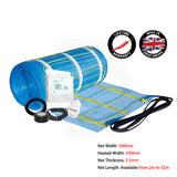 ThermoGroup Thermonet 150-200W/m² Undertile/In Screed Floor Heating Kit with White/Black Glass Thermostat