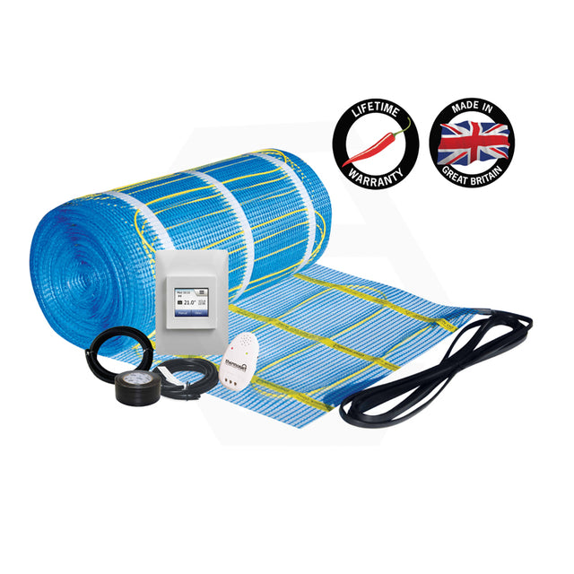 ThermoGroup Thermonet 150-200W/m² Undertile/In Screed Floor Heating Kit with Wi-Fi Thermostat