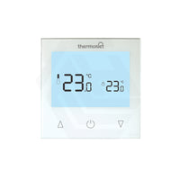 ThermoGroup Thermotouch 9.2mG Glass Manual Thermostat Ice White