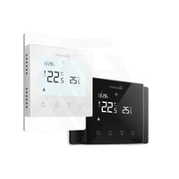 ThermoGroup Thermotouch Portrait and Landscape Mounting Plates for Glass Programmable Thermostat Ice White/Piano Black