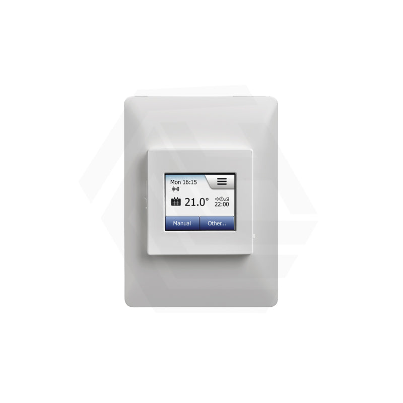 ThermoGroup Thermotouch Wi-Fi Touchscreen Thermostat White with Optional Black Cover Plate