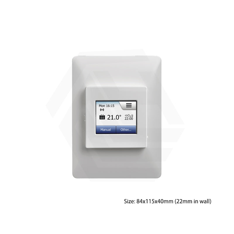 ThermoGroup Thermotouch Wi-Fi Touchscreen Thermostat White with Optional Black Cover Plate