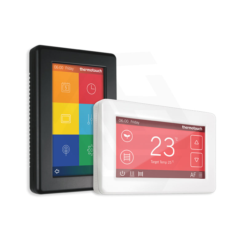 ThermoGroup Thermotouch 4.3dC Dual Control Thermostat Ice White/Satin Black