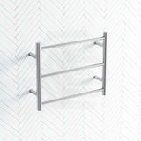 ThermoGroup 3/9 Bars 240V Budget Straight Round Ladder Heated Towel Rail Polished Stainless Steel
